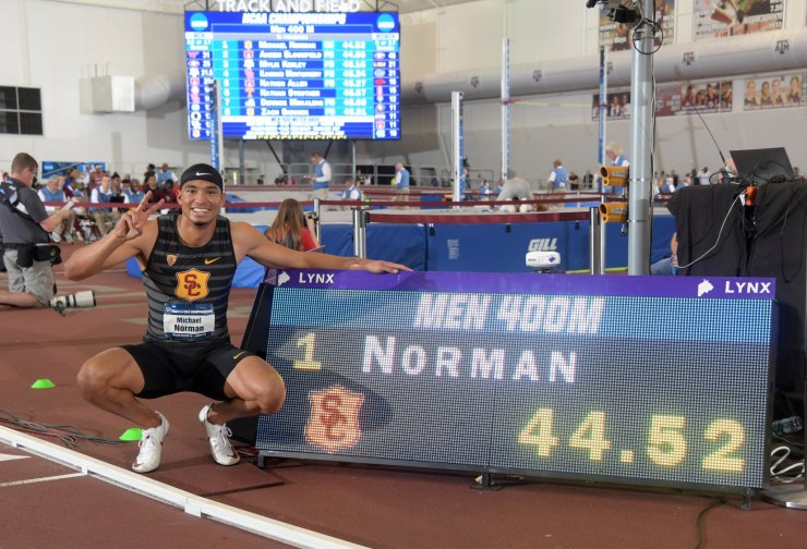 Michael Norman 400m Indoor WR